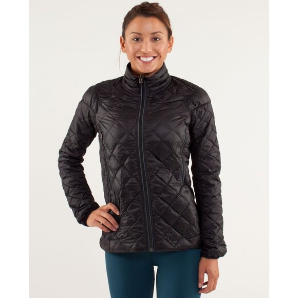 Lululemon Run Turn Around Reflective Reversible Water Repellant Jacket Size 12 - Picture 1 of 11